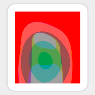 Abstract Colors In Red 210 Sticker